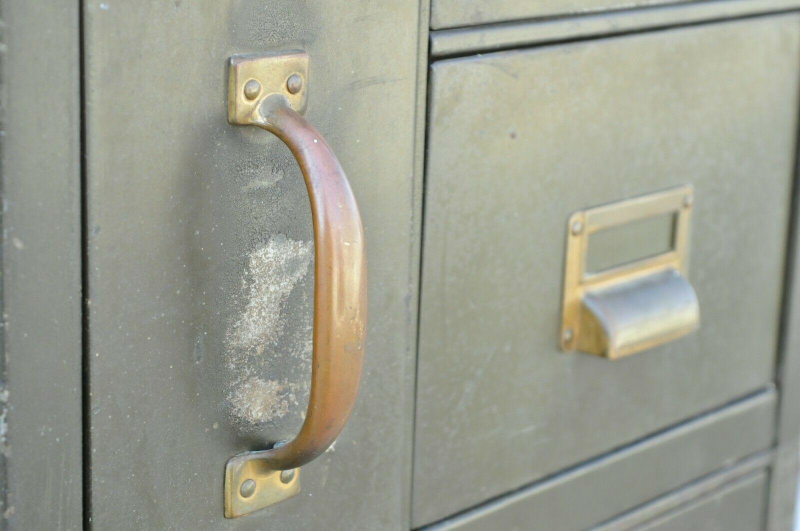 green metal file cabinet