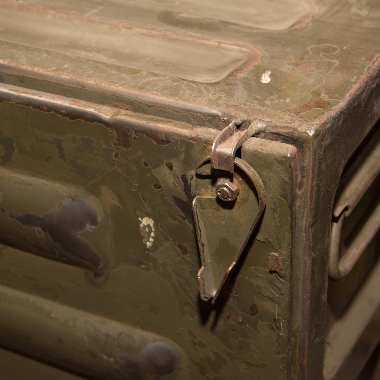 20th Century Vintage Army Metal Box, Chest of Drawers, 1950s