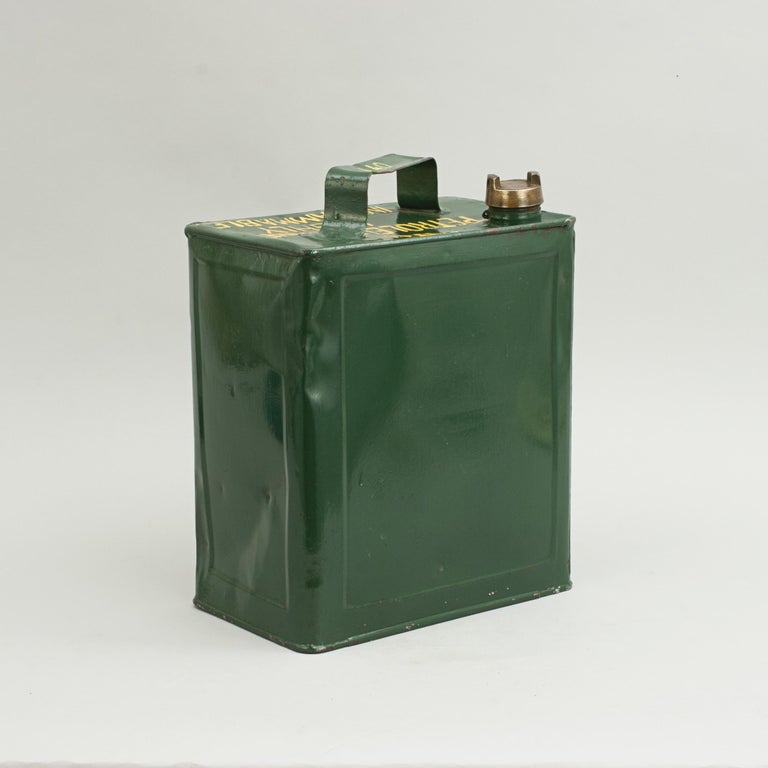 Mid-20th Century Vintage Army Metal Petrol Can For Sale