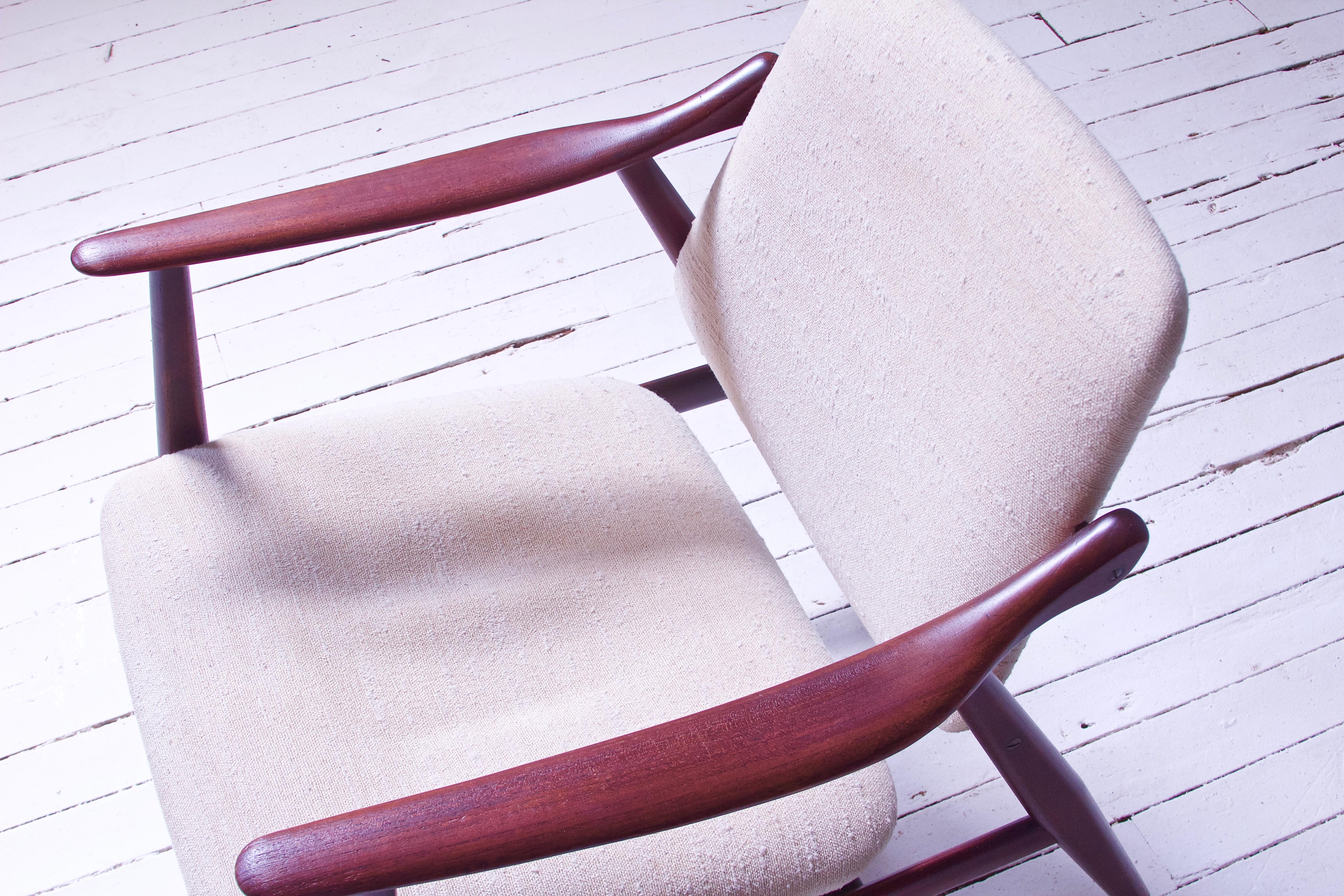 Vintage Arne Hovmand-Olsen for Mogens Kold Teak Lounge Chair-Denmark, 1960s For Sale 1