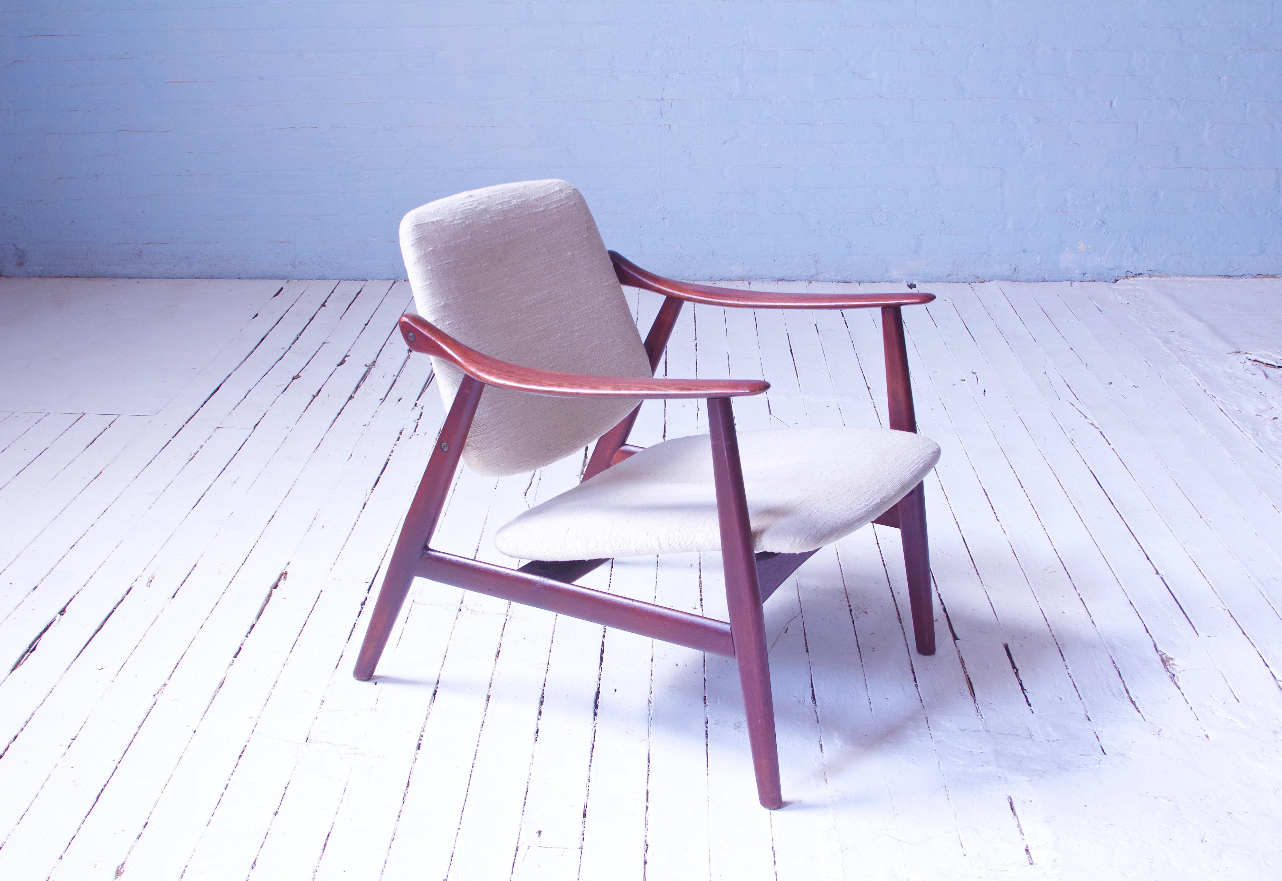 Vintage Arne Hovmand-Olsen for Mogens Kold Teak Lounge Chair-Denmark, 1960s For Sale 5