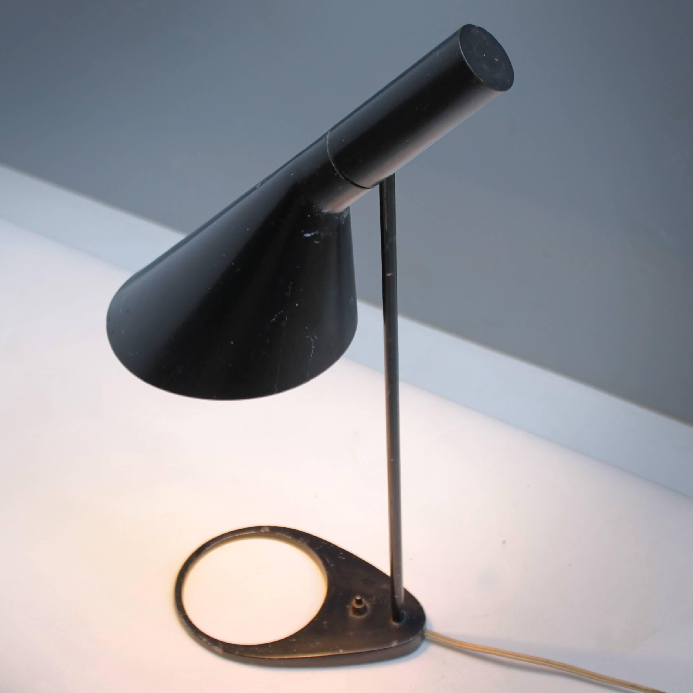Lacquered Vintage Arne Jacobsen AJ Table Lamp for Louis Poulsen