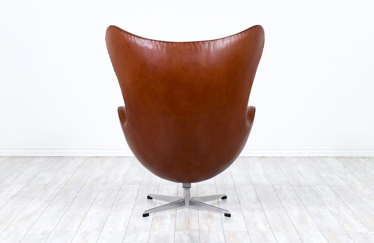 Mid-20th Century Vintage Arne Jacobsen Cognac Leather 
