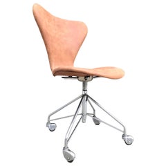 Vintage Arne Jacobsen Office Swivel Stool Chair Model 3117 by Fritz Hansen