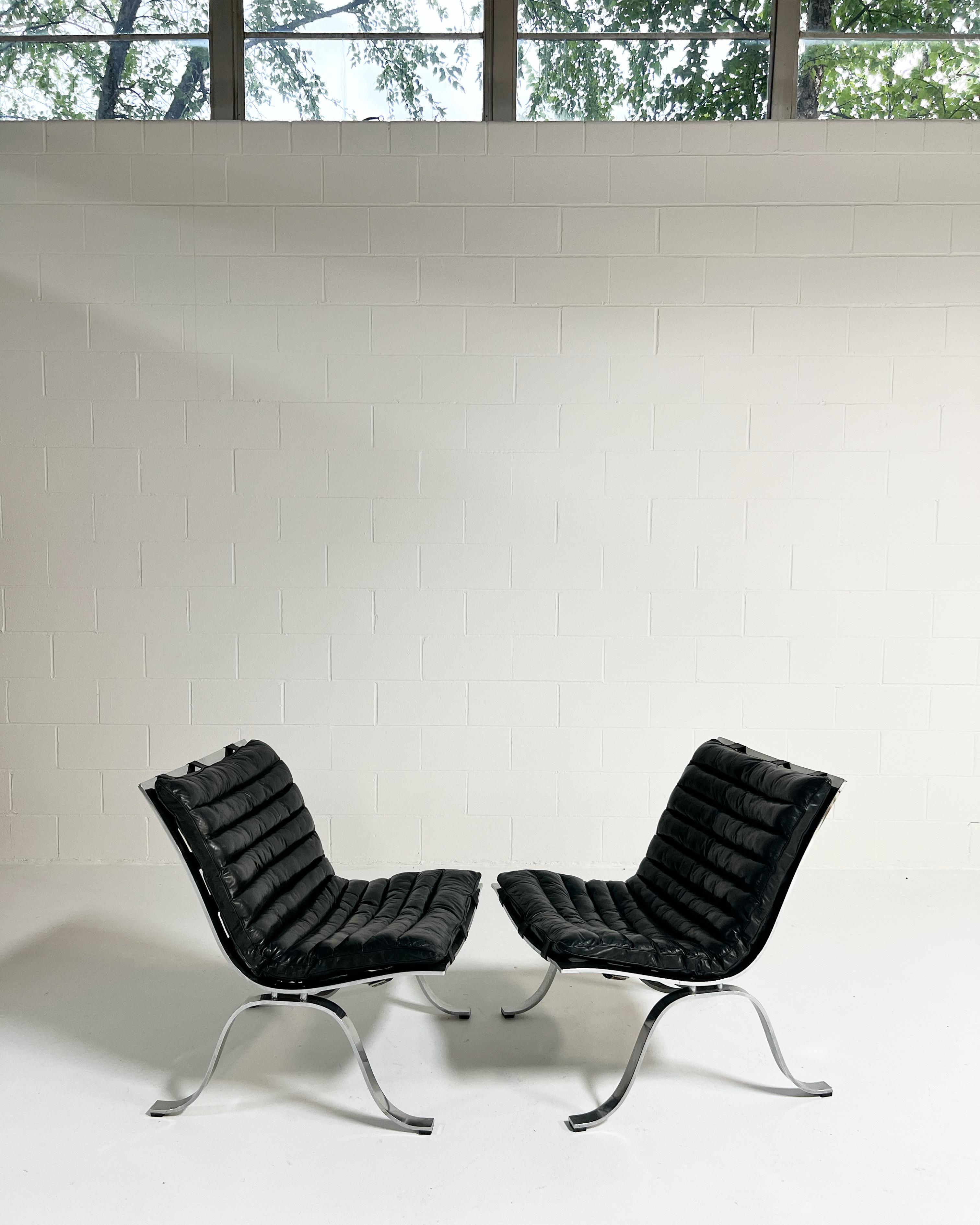 Mid-20th Century Vintage Arne Norell Ariet Lounge Chairs, Pair
