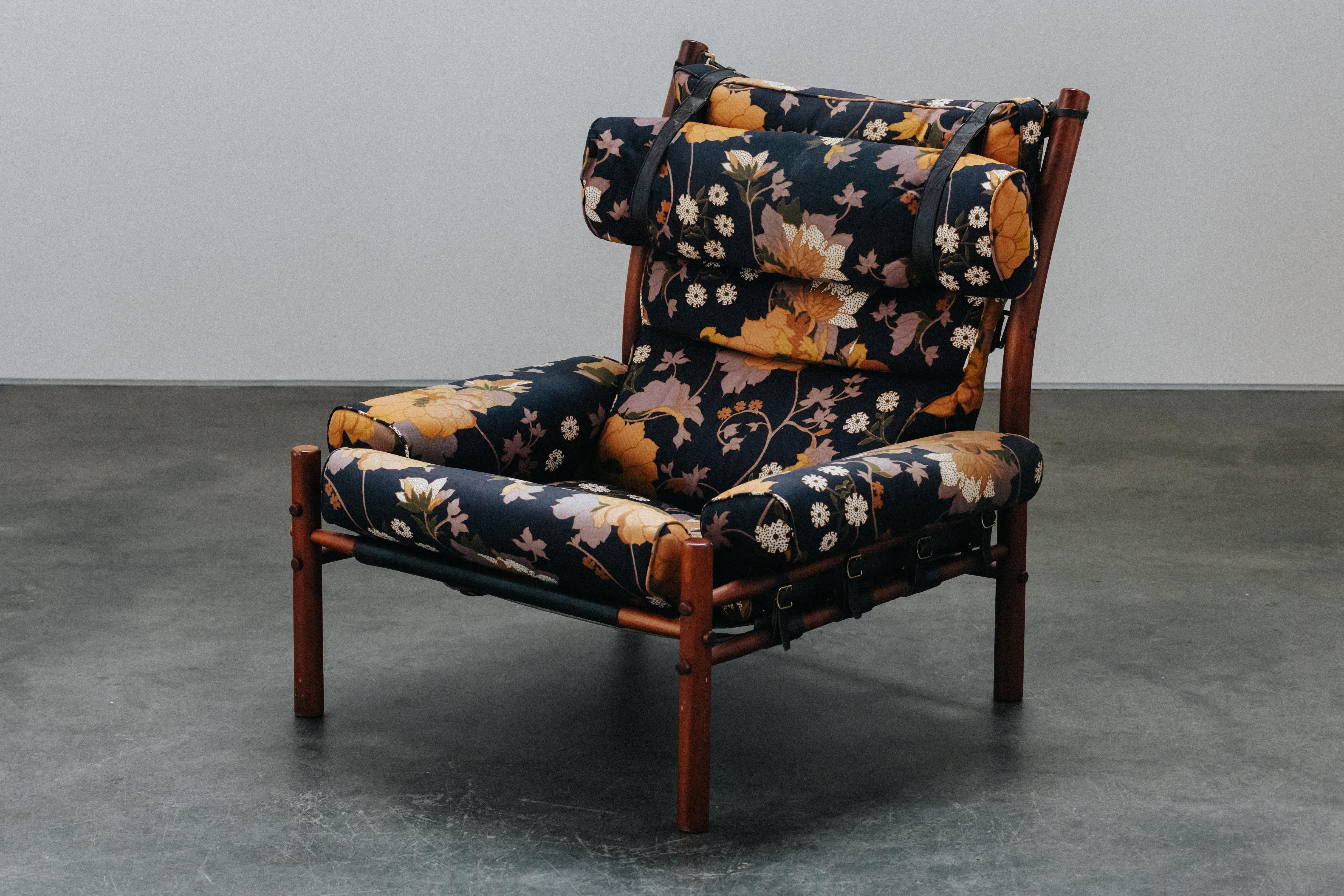 European Vintage Arne Norell Inca Lounge Chair From Sweden, Circa 1970