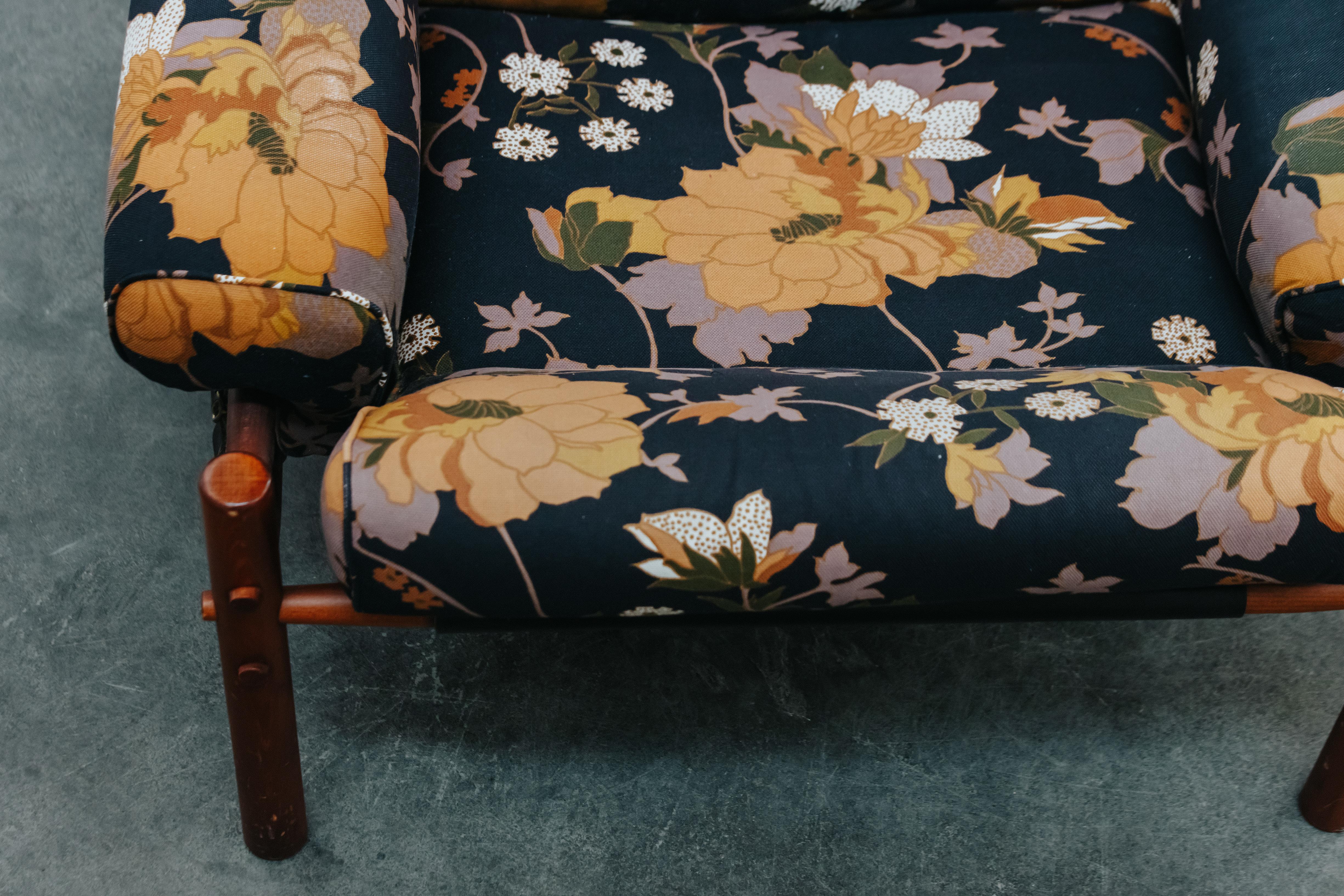 Vintage Arne Norell Inca Lounge Chair From Sweden, Circa 1970 2