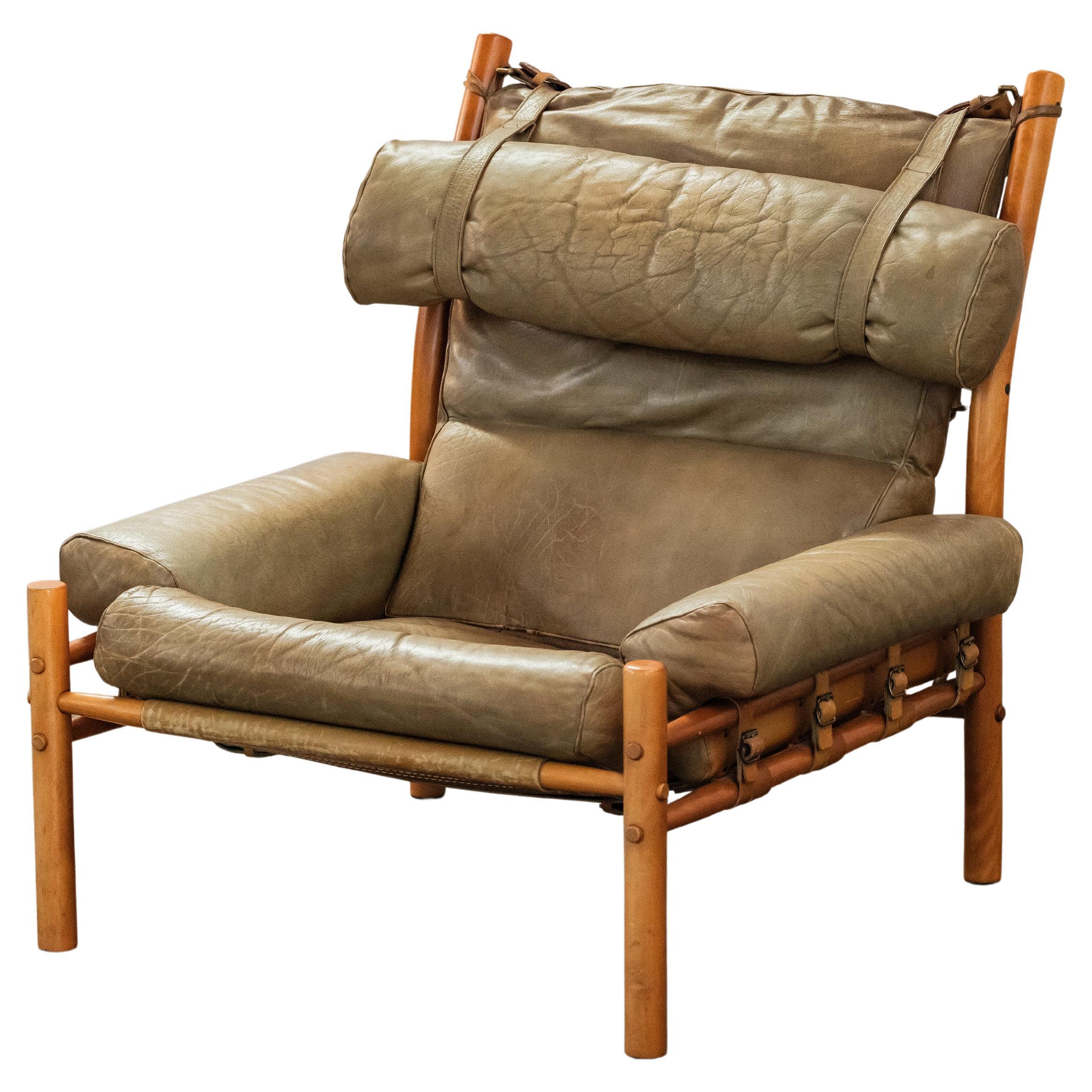 Vintage Arne Norell Inca Lounge Chair From Sweden, Circa 1970 For Sale
