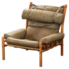 Vintage Arne Norell Inca Lounge Chair From Sweden, Circa 1970