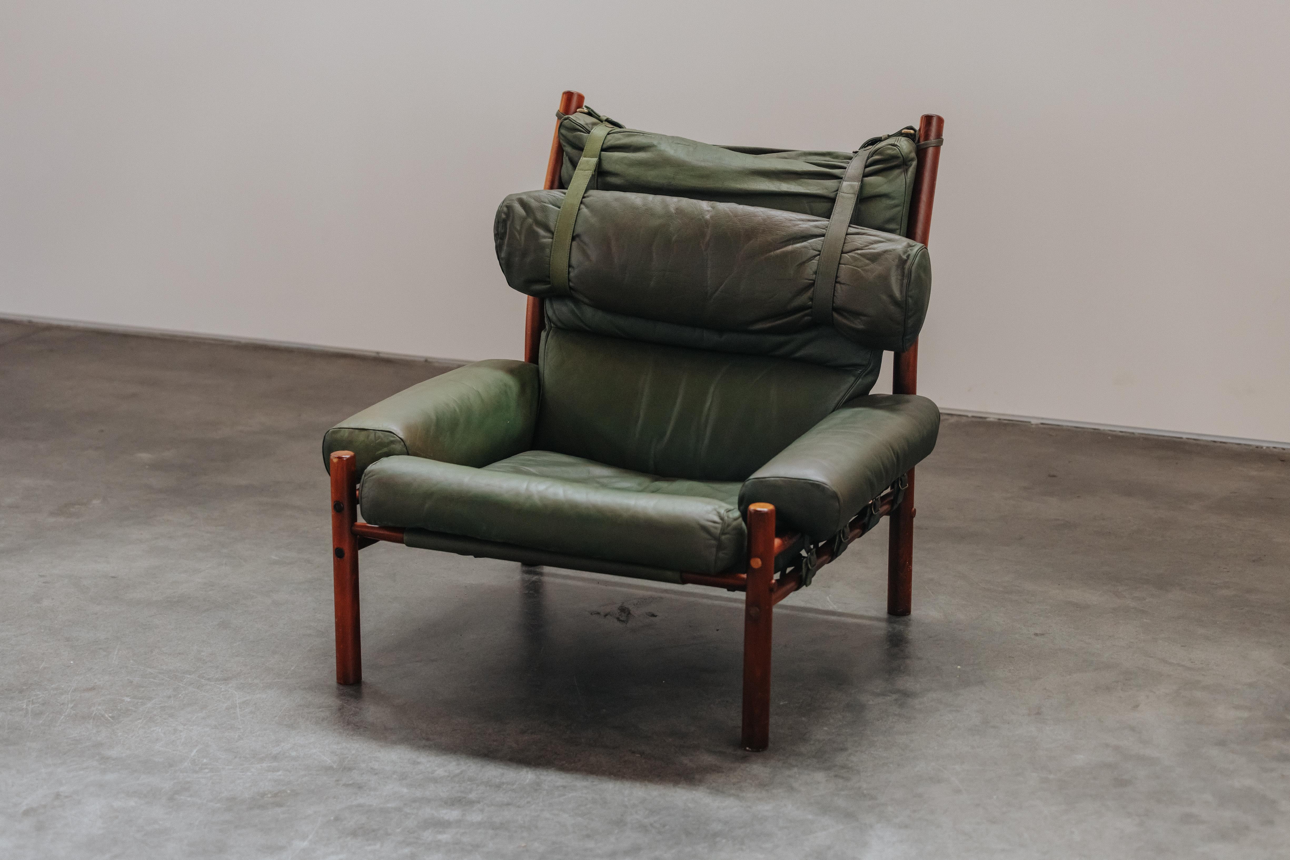European Vintage Arne Norell Inca Lounge Chair, Sweden, CIrca 1970