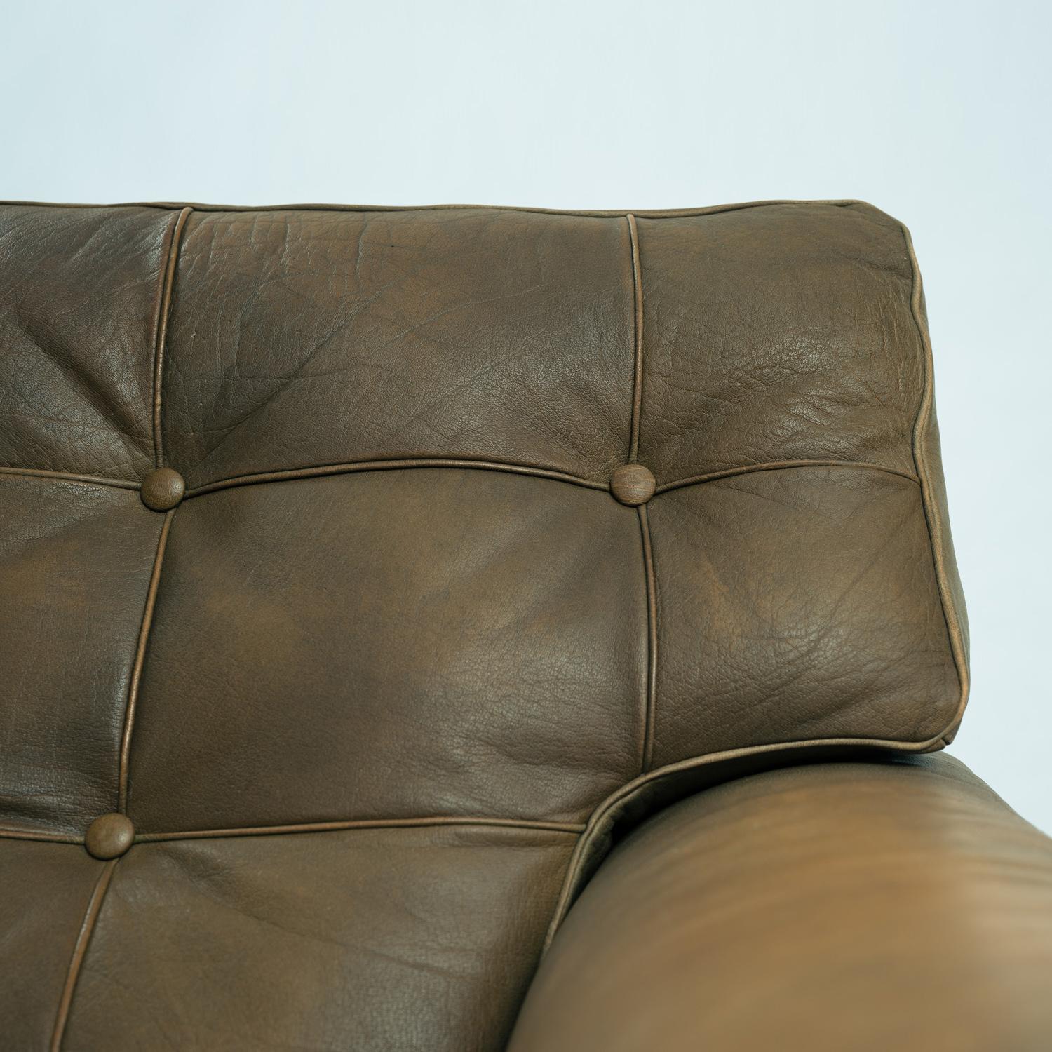 vintage Arne Norell Merkur buffalo leather easychair, Sweden, 1960s For Sale 3