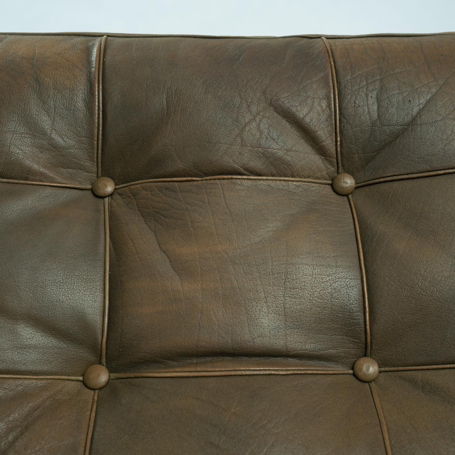 vintage Arne Norell Merkur buffalo leather easychair, Sweden, 1960s For Sale 4