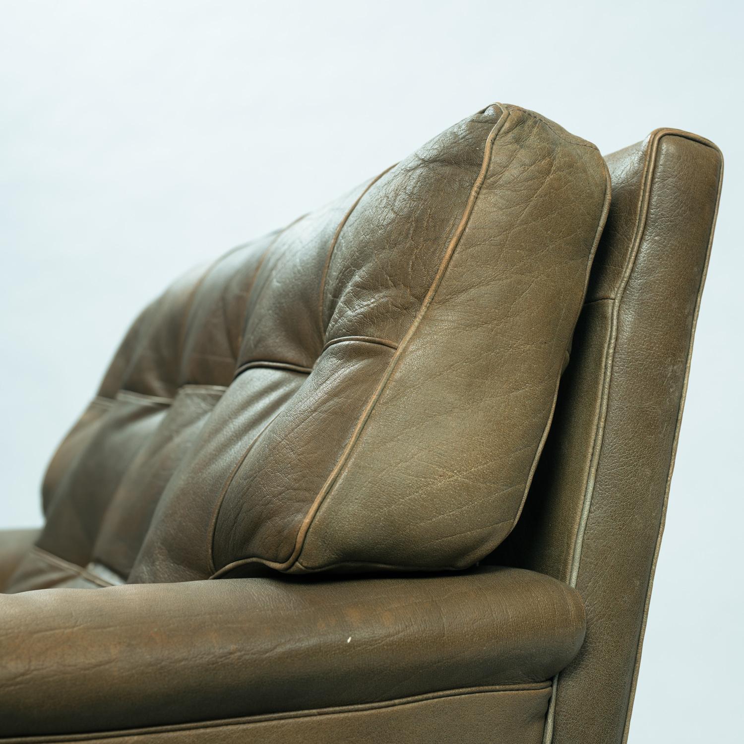 vintage Arne Norell Merkur buffalo leather easychair, Sweden, 1960s For Sale 5