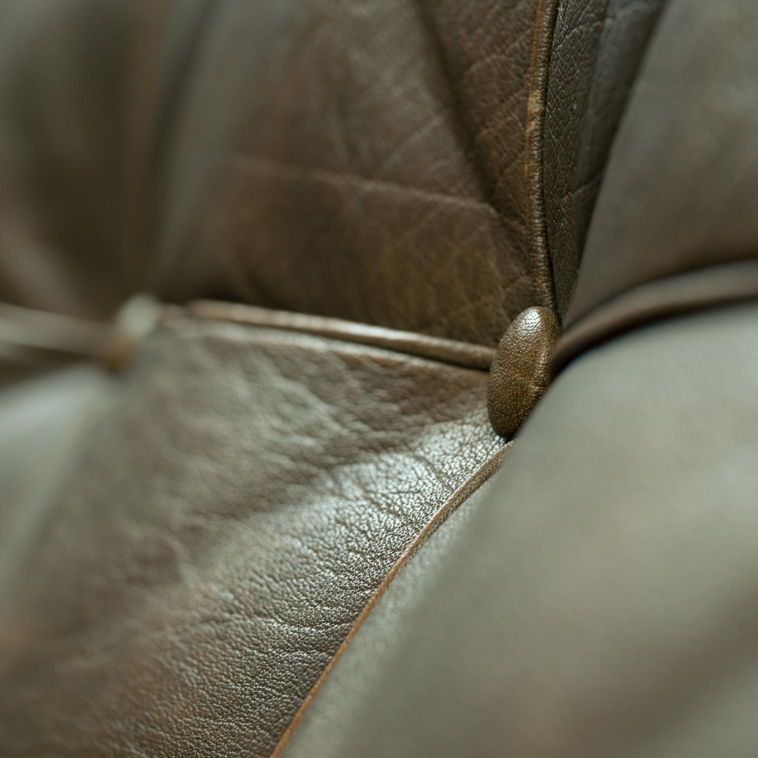 vintage Arne Norell Merkur buffalo leather easychair, Sweden, 1960s For Sale 6