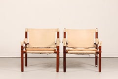 Vintage Arne Norell Rosewood Scirocco Chairs with Leather by Norell AB Sweden