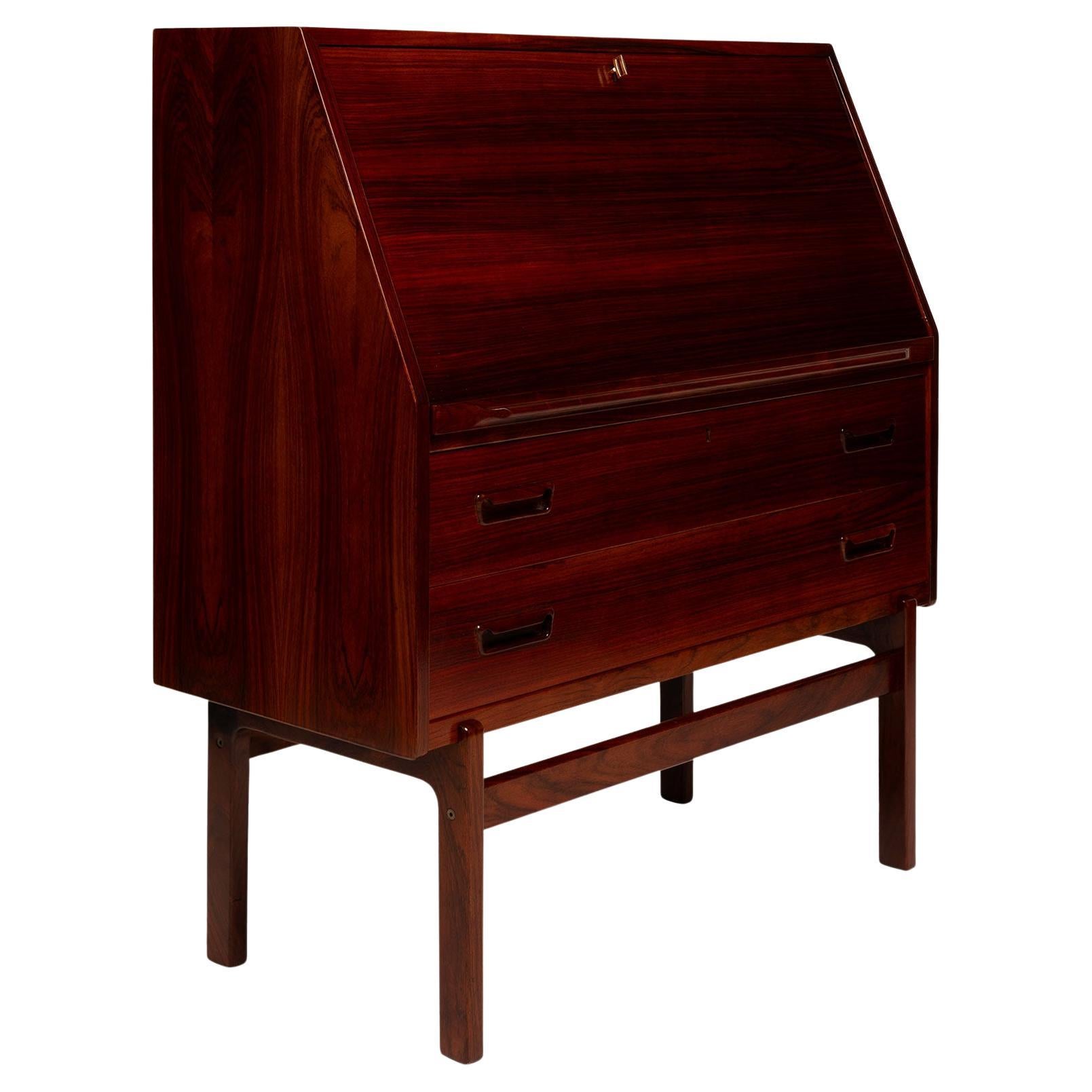 Scrivania d'epoca in legno di palissandro Arne Wahl Iversen Model 68 c.C. in vendita