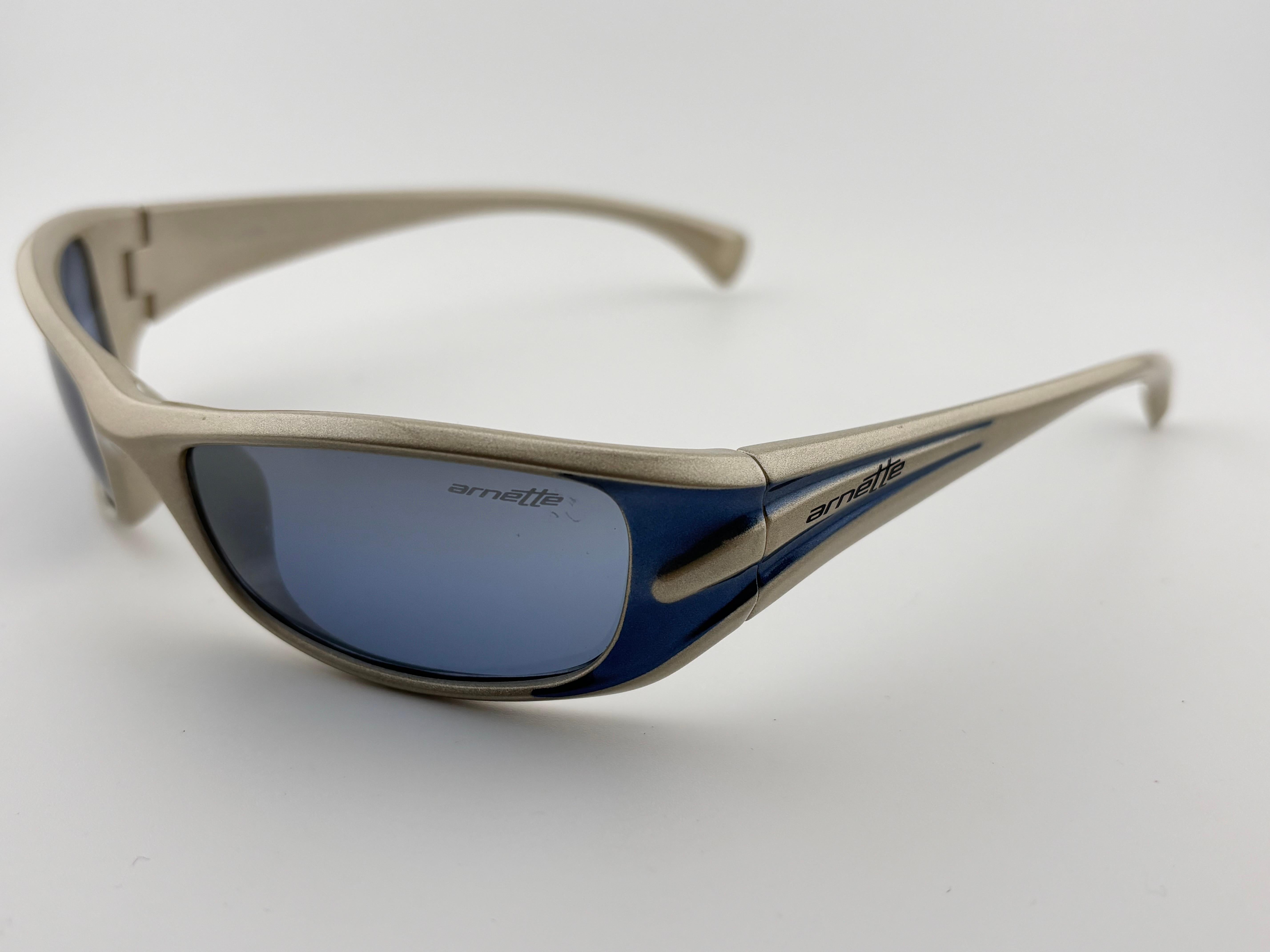 Vintage Arnette Stance Wrap Around Sleek Schwarz  1990'S Y2K-Sonnenbrille im Angebot 4