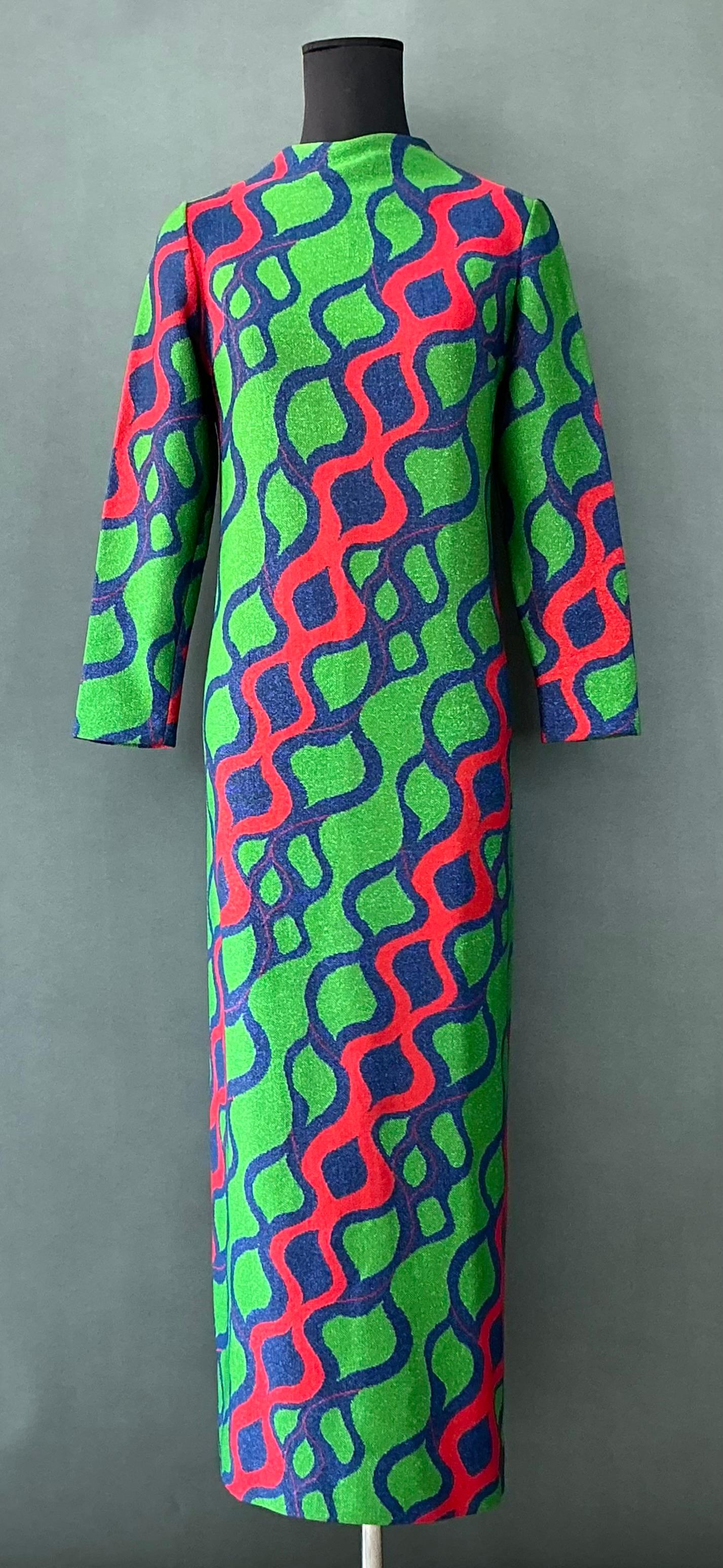Blue Vintage Arnold Scaasi Lurex Knit Dress For Sale