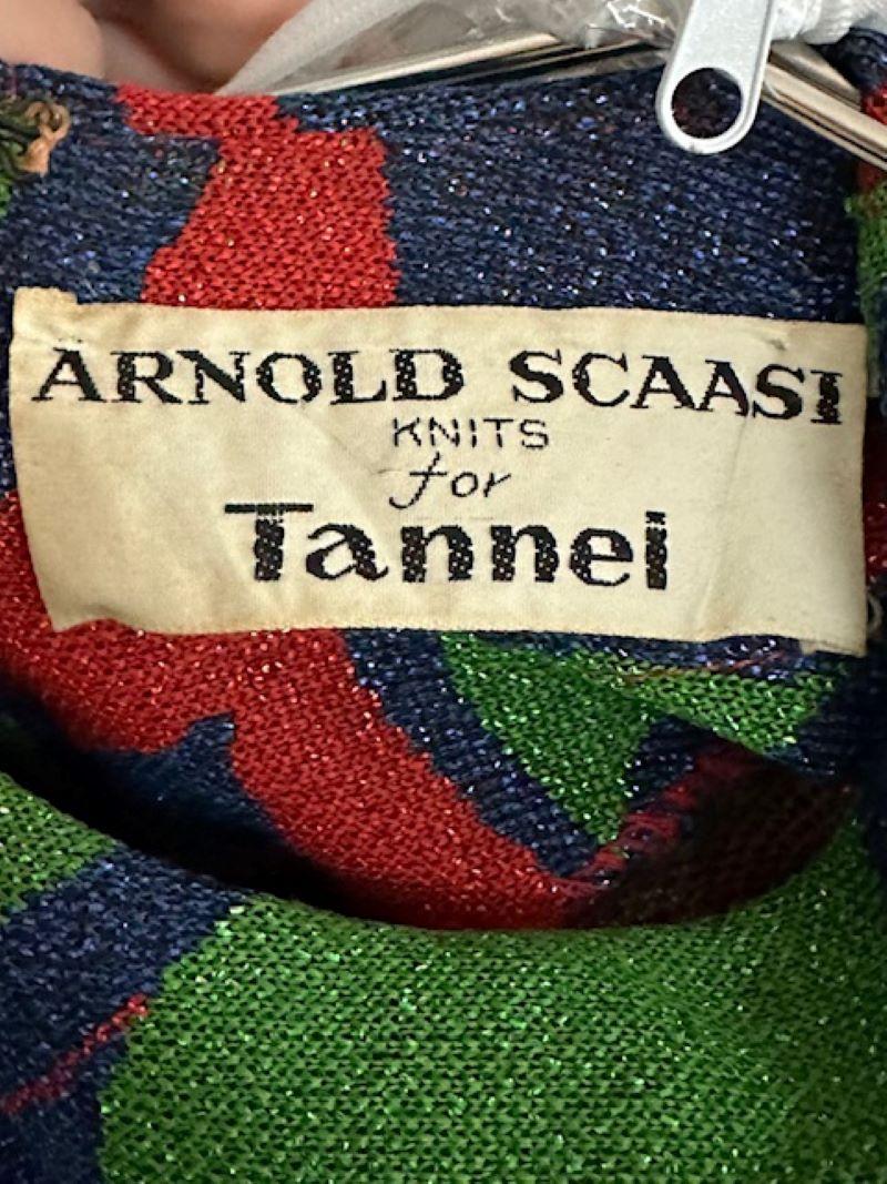 Vintage Arnold Scaasi Lurex Knit Dress For Sale 3