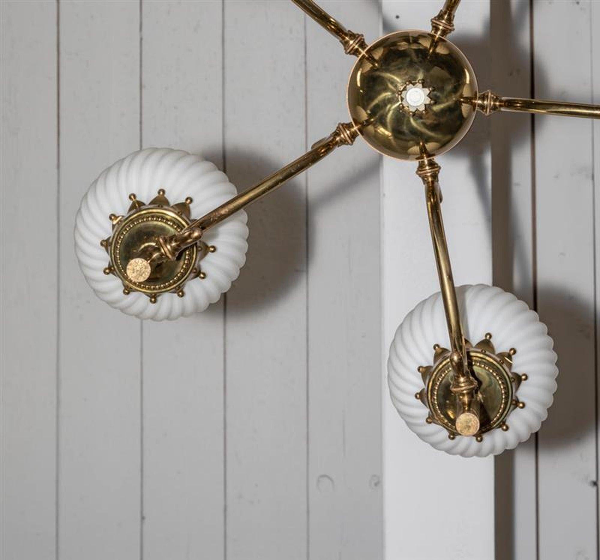 Mid-20th Century Vintage Arredoluce Chandelier designed by Angelo Lelli For Sale