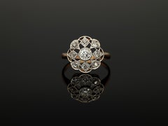 Vintage Art Deco 0.50ct Old European Cut Diamond Estate Engagement Ring 1930