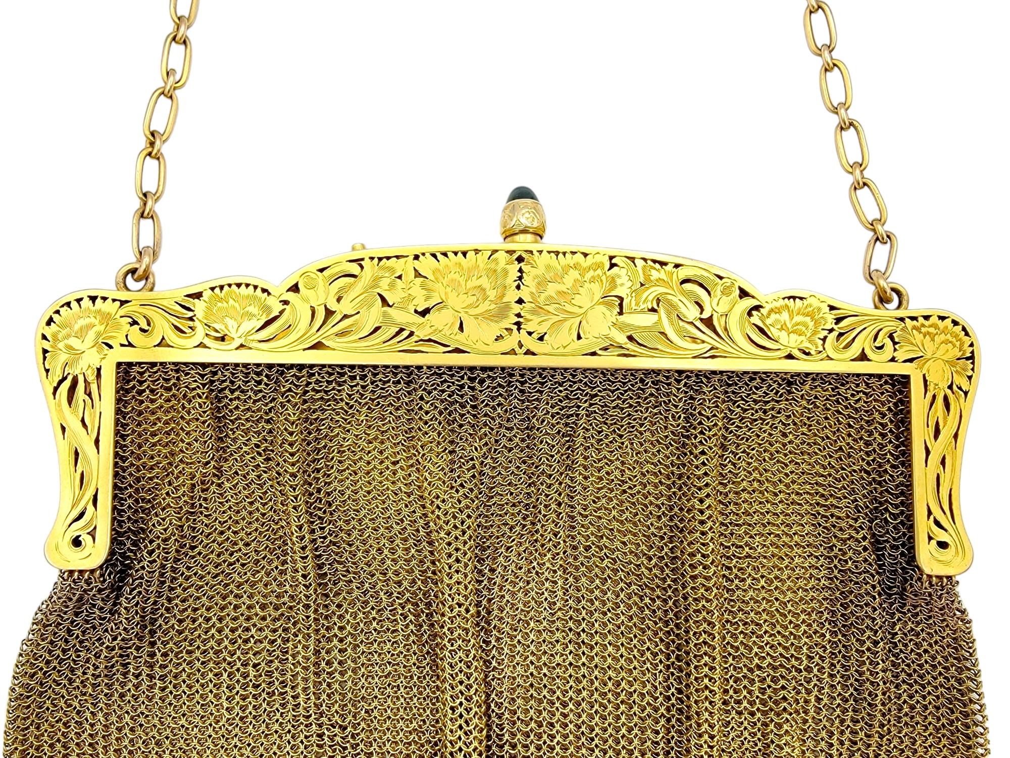 antique gold mesh purse