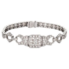 Vintage Art Deco 1,65 Karat Diamant-Armband Platin Estate Fine Jewelry