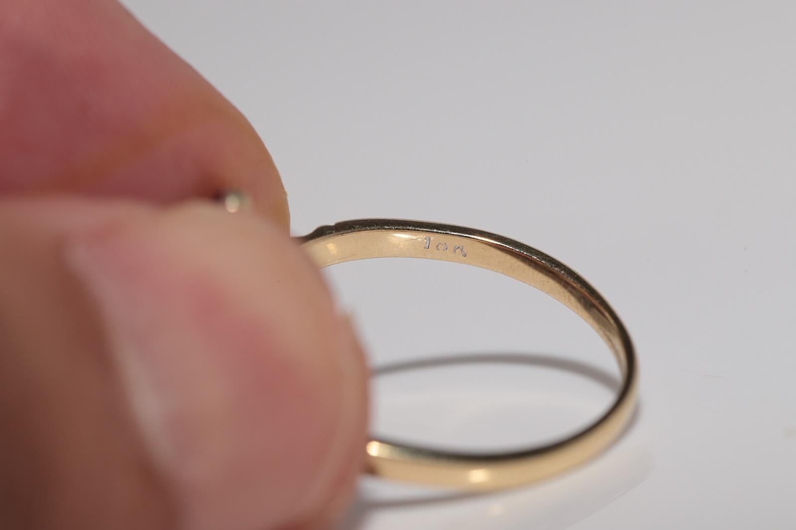 Vintage Art Deco 18k Gold Natürlicher Diamant und Rubin im Kaliberschliff Dekorierter Ring im Angebot 9