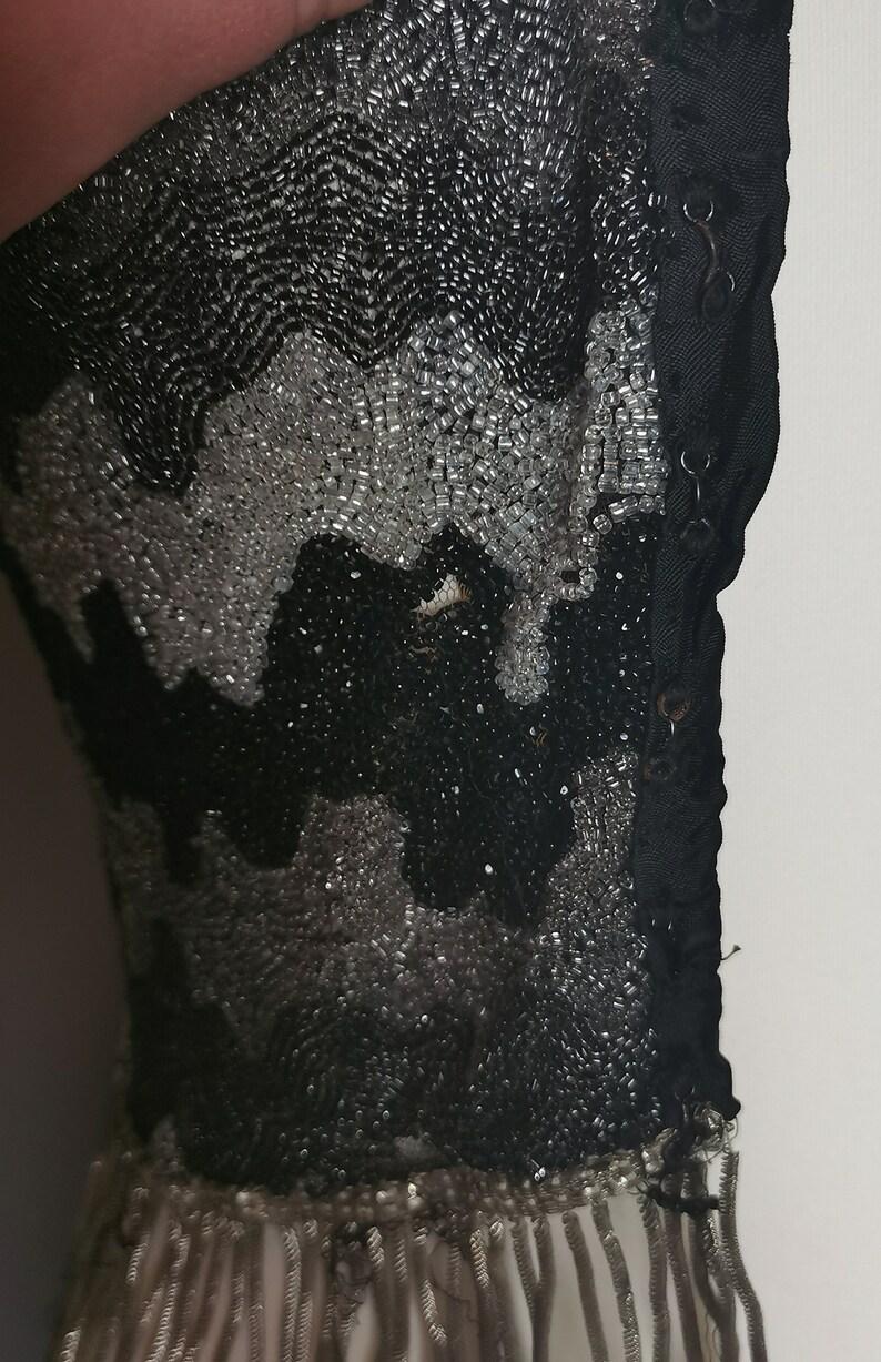 Vintage Art Deco 1920s flapper beadwork bandeau top, showgirl In Fair Condition For Sale In NEWARK, GB