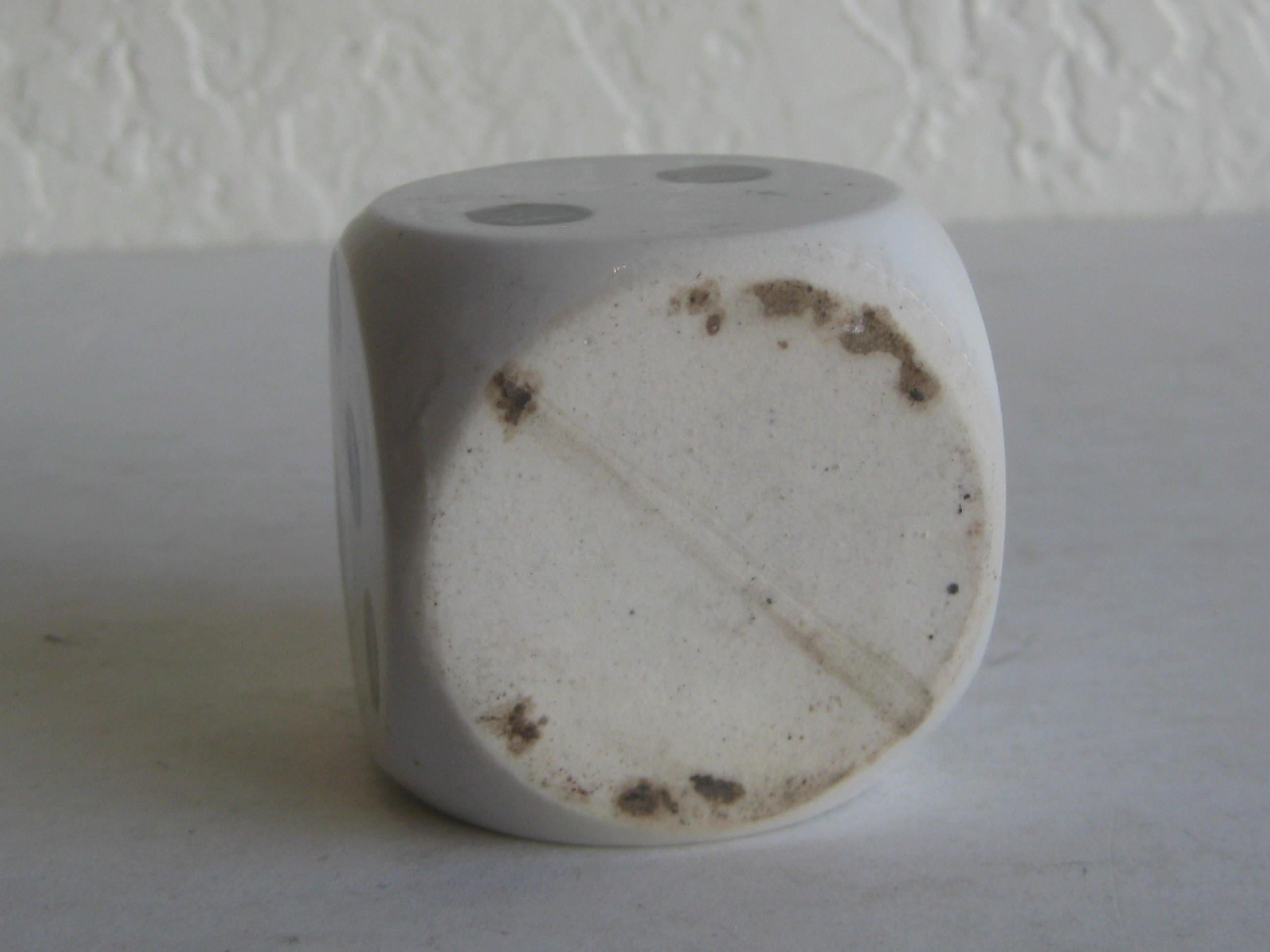 Vintage Art Deco 1930s Figural Dice Porcelain Desk Ashtray 2