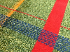 Vintage Art Deco 1950's Rug Green Red Yellow Colors from Silk Road Rug Inc