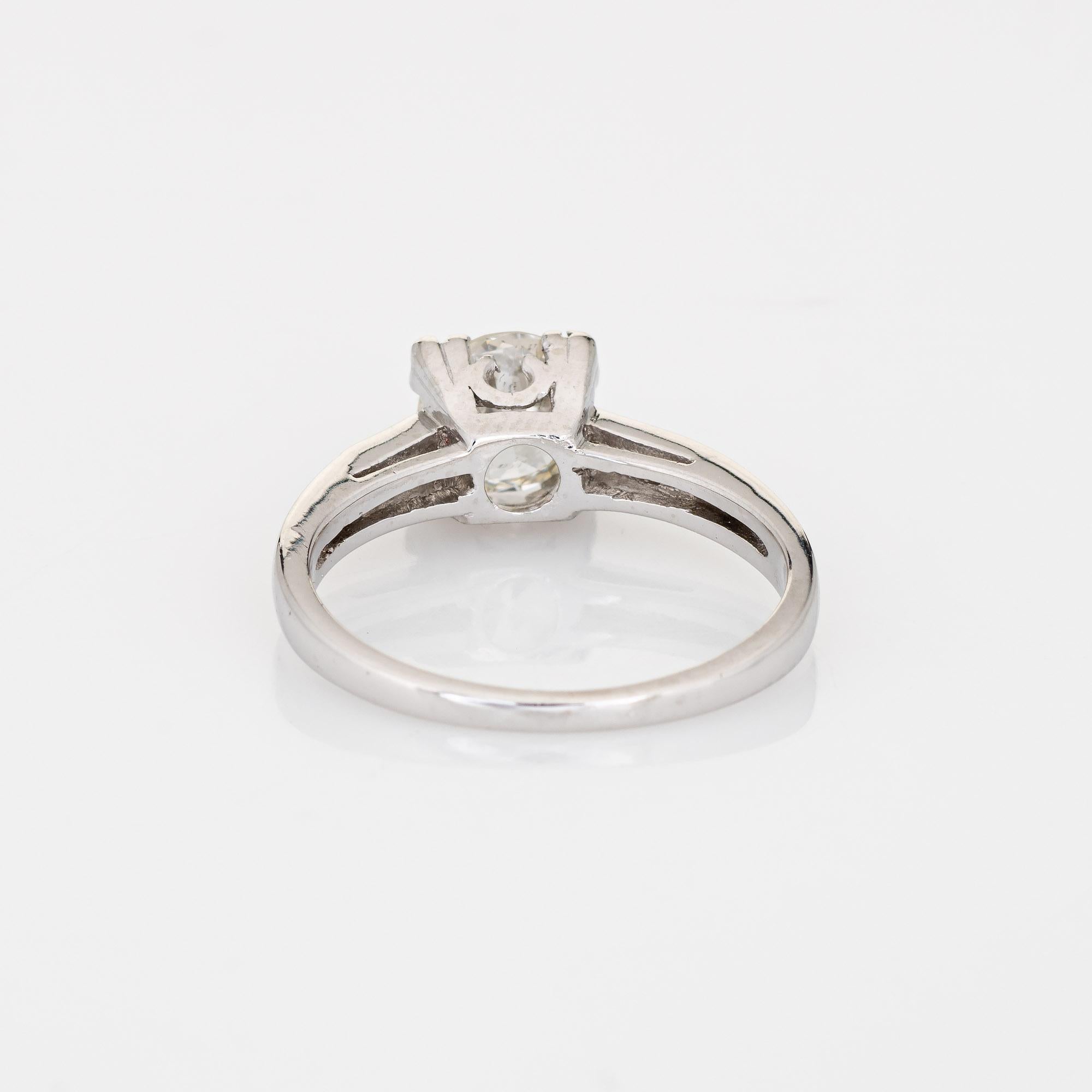 Women's Vintage Art Deco 1ct Diamond Engagement Ring Platinum Estate Fine Bridal Jewelry For Sale