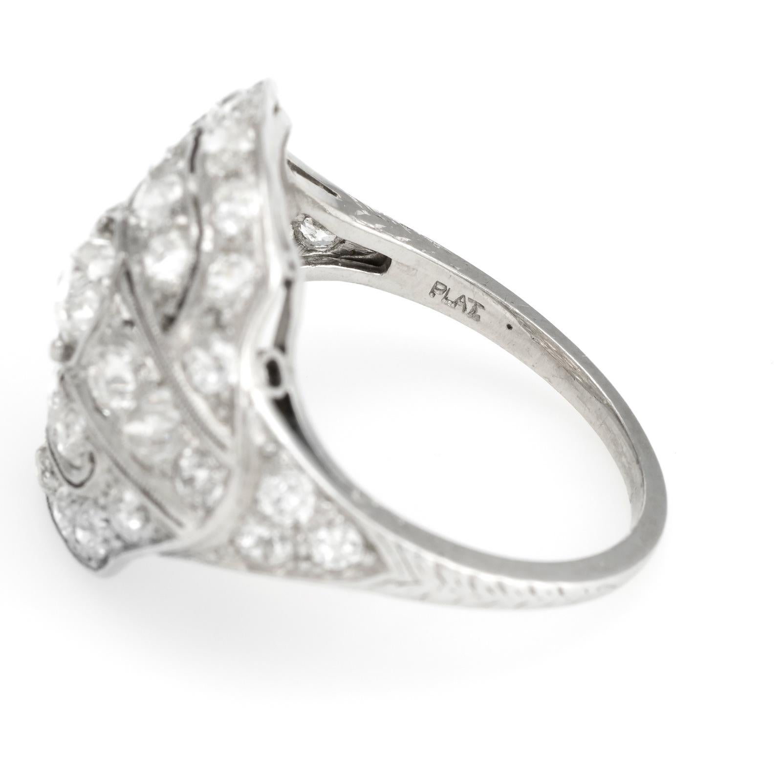 Vintage Art Deco 2.25 Carat Diamond Ring Platinum Fine Jewelry Heirloom For Sale 1