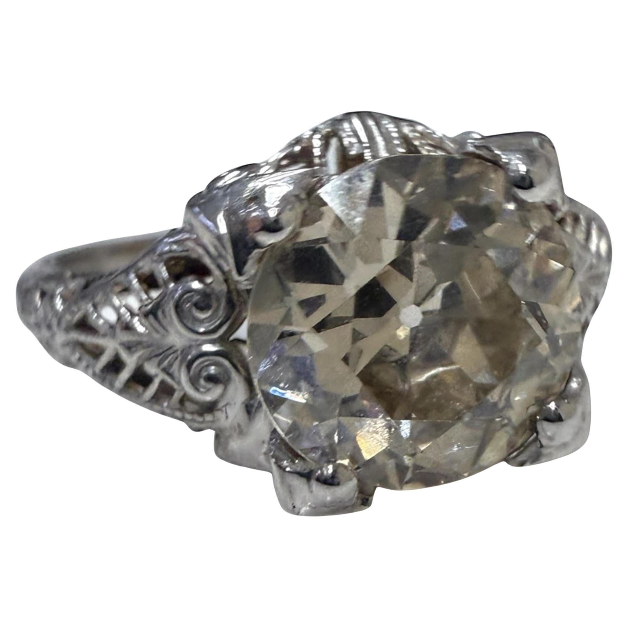 Vintage Art Deco 2.31 Carat Old European Cut Diamond Engagement Ring