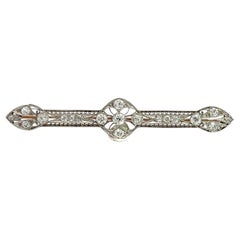 Vintage Art Deco 2CT Diamant Platin Brosche Reversnadel, Vintage