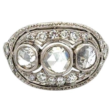 Vintage Art of Vintage Art of Vintage Art of Vintage Art of Vintage Art of Vintage Art of Vintage Art of Vintage Art of Vintage Art of Vintage 3 Stone Diamond Platinum Halo Ring