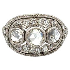 Vintage Art of Vintage Art of Vintage Art of Vintage Art of Vintage Art of Vintage Art of Vintage Art of Vintage Art of Vintage Art of Vintage 3 Stone Diamond Platinum Halo Ring