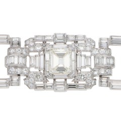 Vintage Art Deco 43.81ct Diamond Bracelet in Platinum