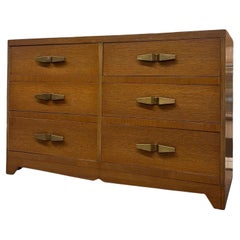 Vintage Art Deco 6 Drawer Dresser with Mid Century Design Elements