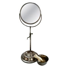 Vintage Art Deco Adjustable Pedestal Shaving Mirror, circa 1930