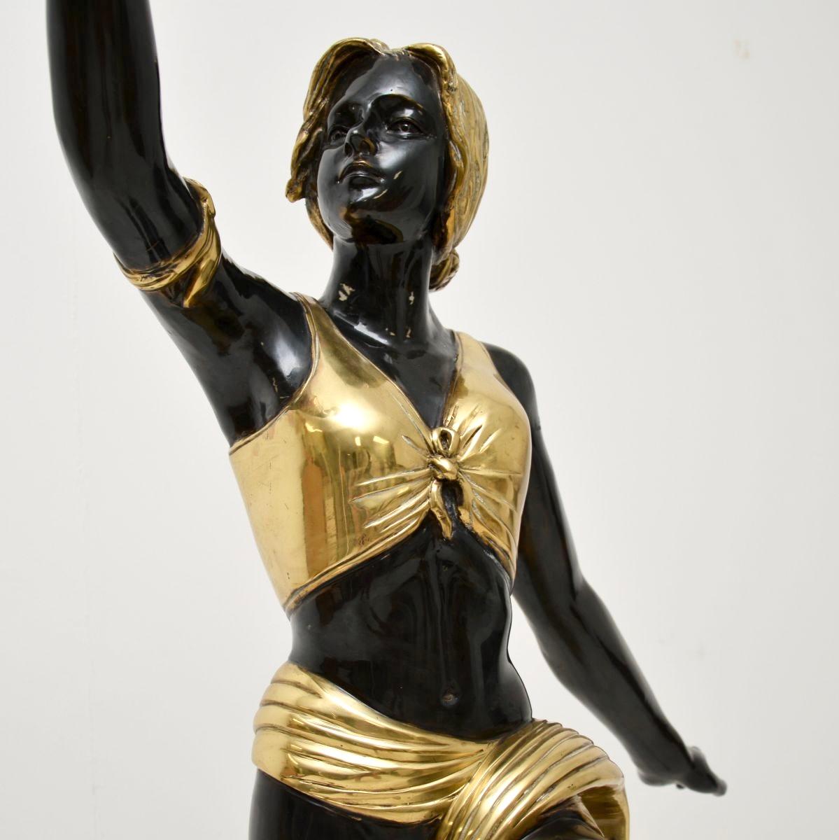 Métal Lampadaire ballerine Art Déco vintage