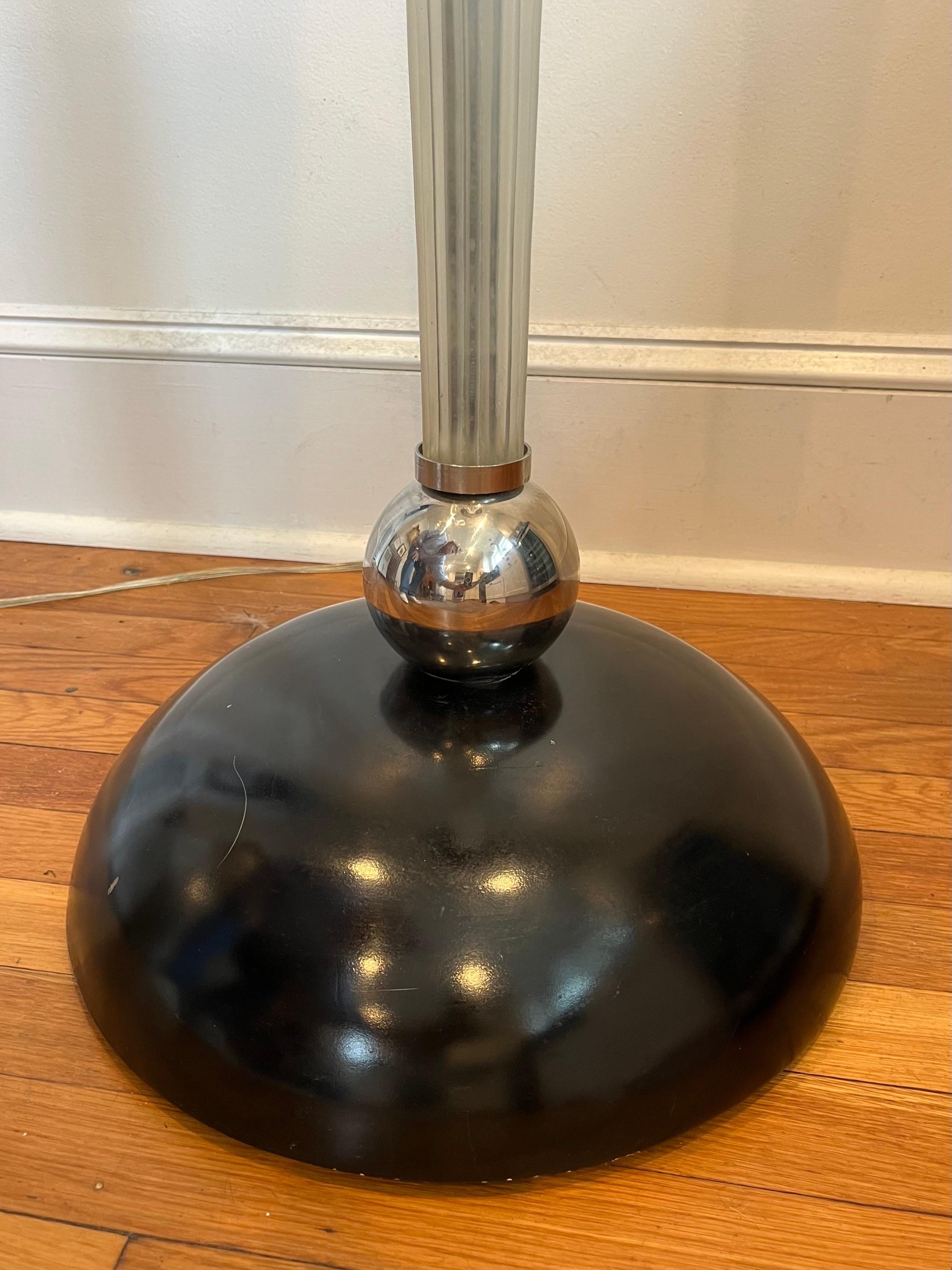 Antorcha Vintage Art Decó Barovier y Toso Metal en venta