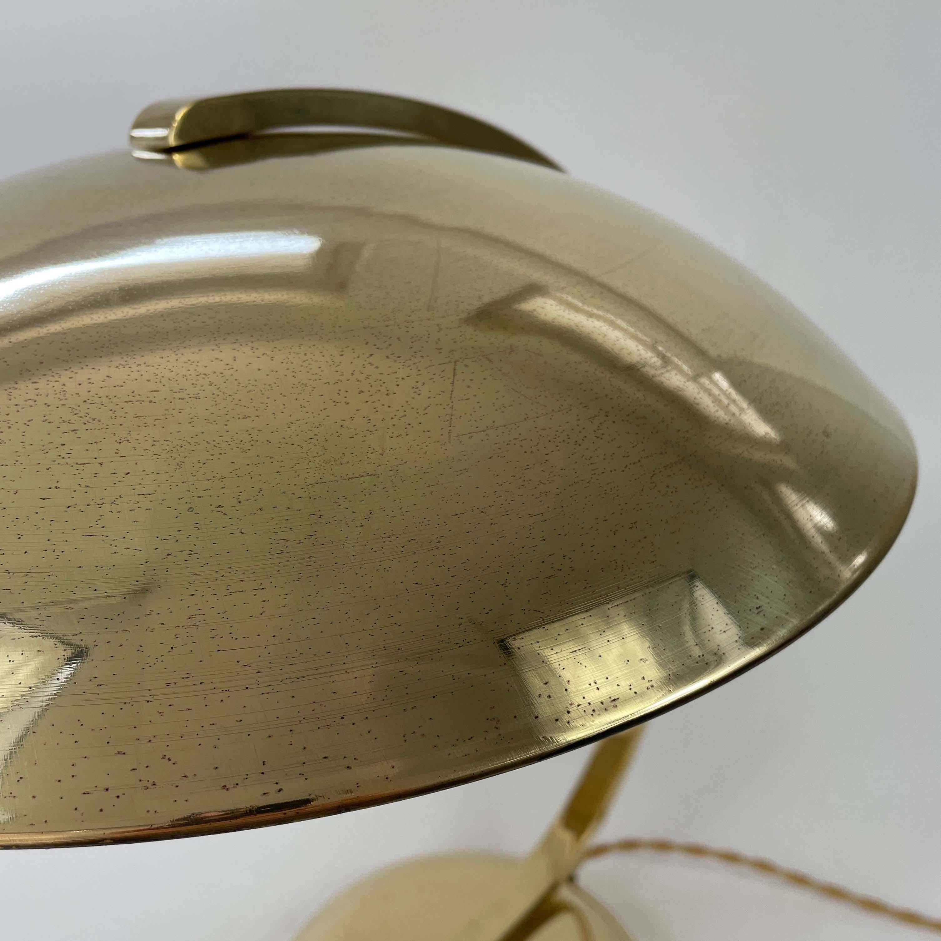 Vintage Art Deco Bauhaus Brass Hillebrand GLEIBO Desk Lamp, Germany 1930s 3
