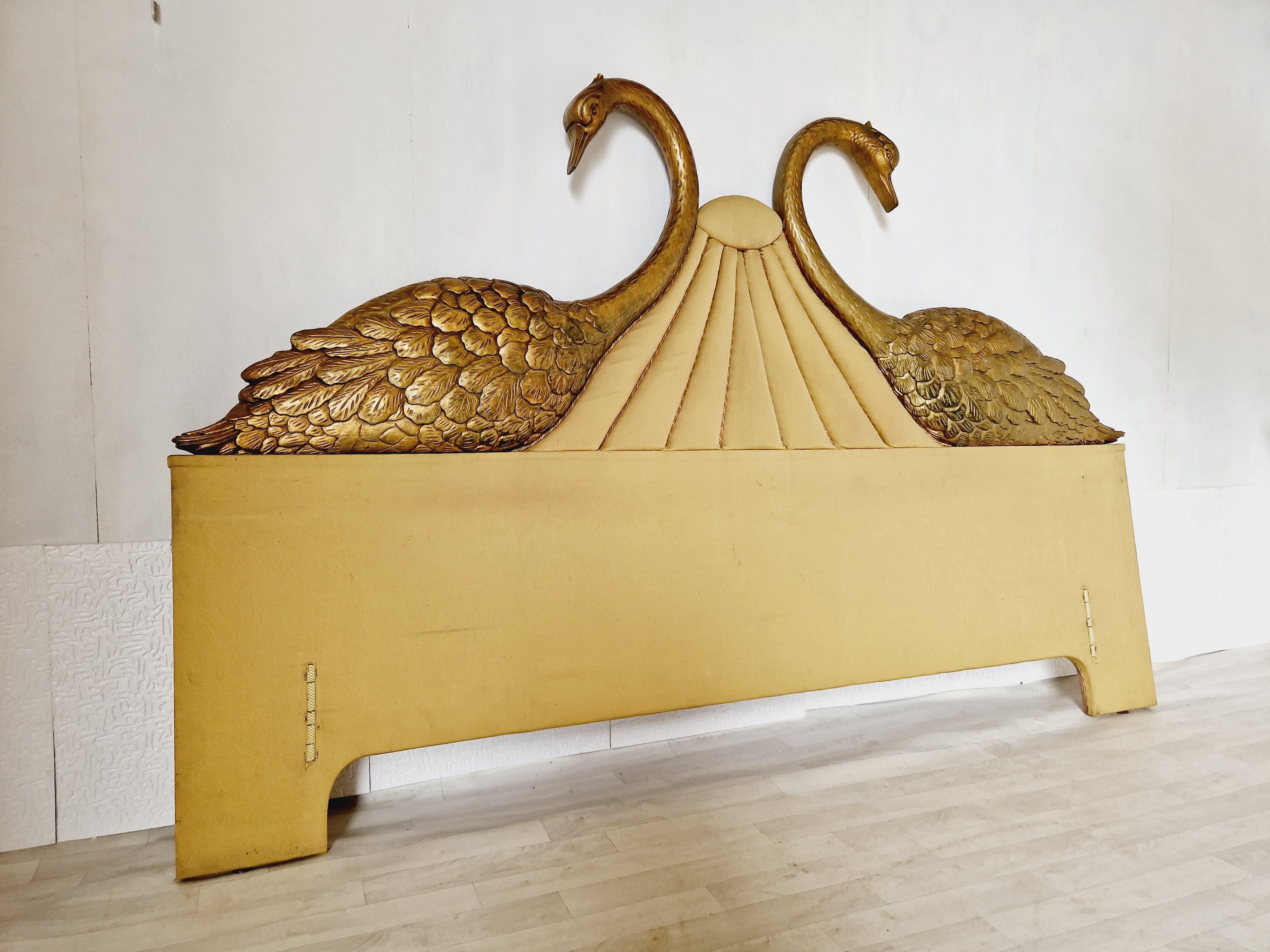 Vintage Art Deco Bett  Swan Kopfteil US KING SIZE im Angebot 4