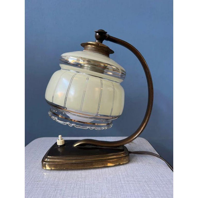 Vintage Art Deco Bedside Table/ Desk Lamp For Sale at 1stDibs