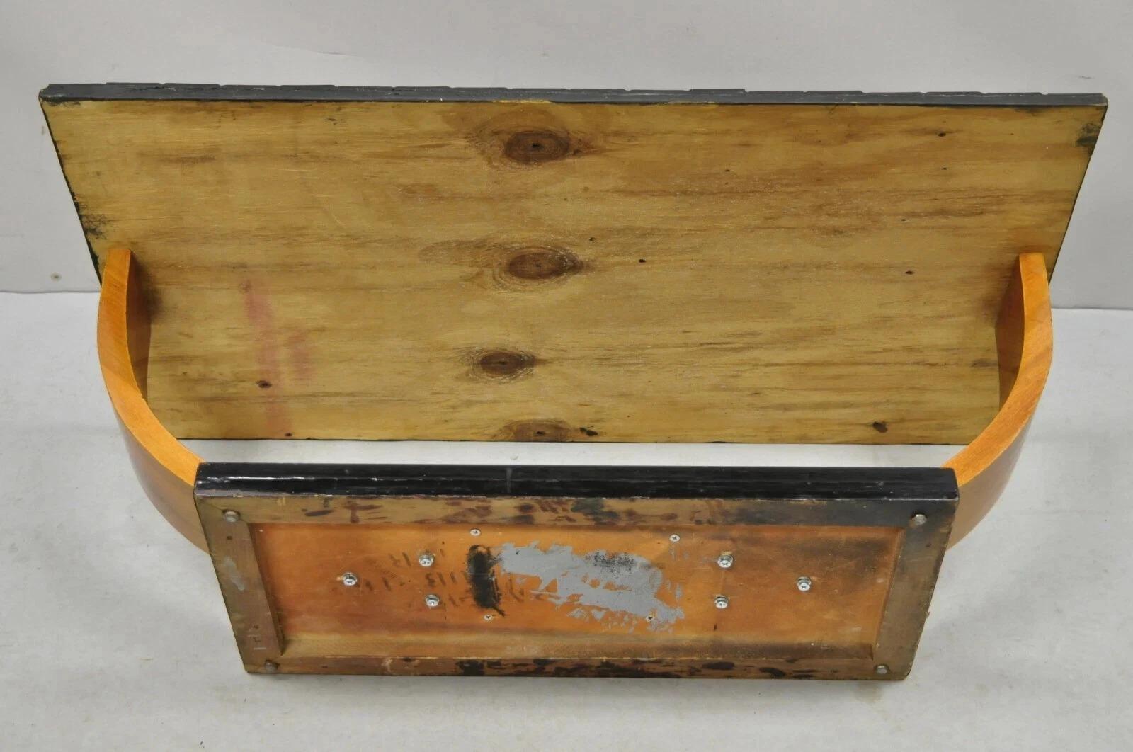Mesa de centro vintage Art Decó con tapa de mosaico azul y rojo y base de arco en venta 5