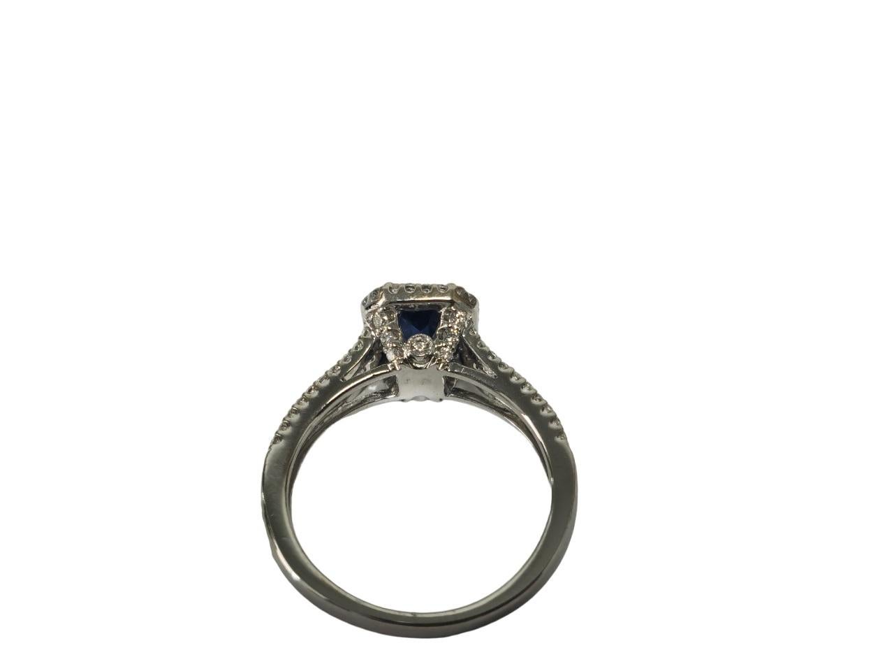 Women's Vintage, Art Deco Blue Sapphire & Diamond Ring For Her For Sale