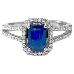 Vintage, Art Deco Blue Sapphire & Diamond Ring for Her
