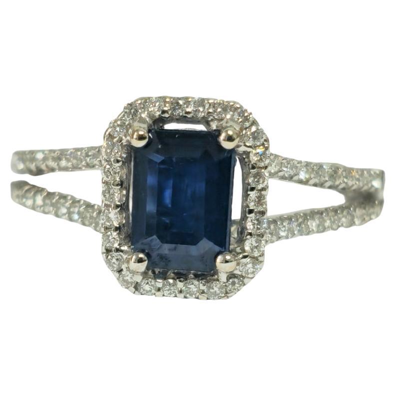 Vintage, Art Deco Blue Sapphire & Diamond Ring For Her