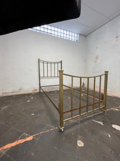 Vintage Art Deco Brass Bed Double